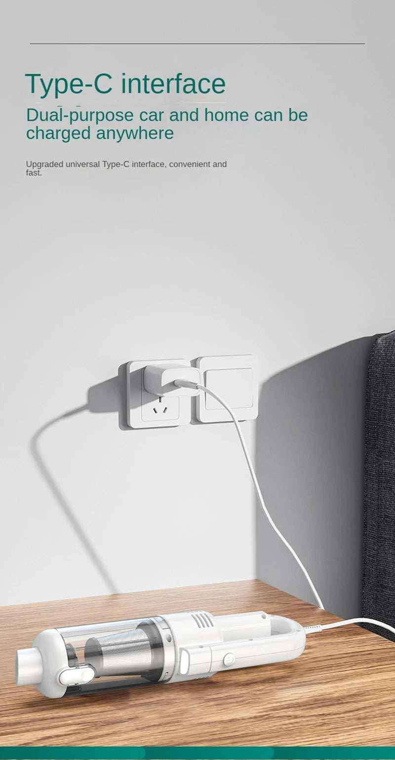 Multifunction Home-appliance 6500Pa Cleaning Machine Powerful Wireless Car Vacuum Cleaner Metal Strainer Portable Handheld