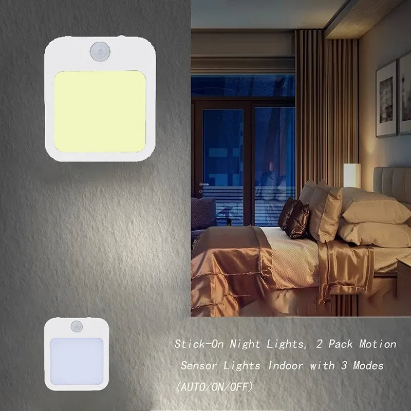 Night Light Motion Sensor With LED Light EU Plug Lamps Children'S Night Light Wireless Night Lamp For Bedside Table Bedroom Nigh