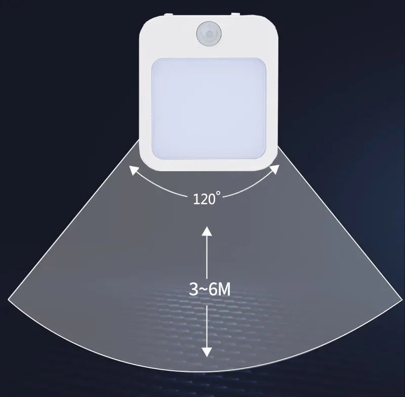 Night Light Motion Sensor With LED Light EU Plug Lamps Children'S Night Light Wireless Night Lamp For Bedside Table Bedroom Nigh